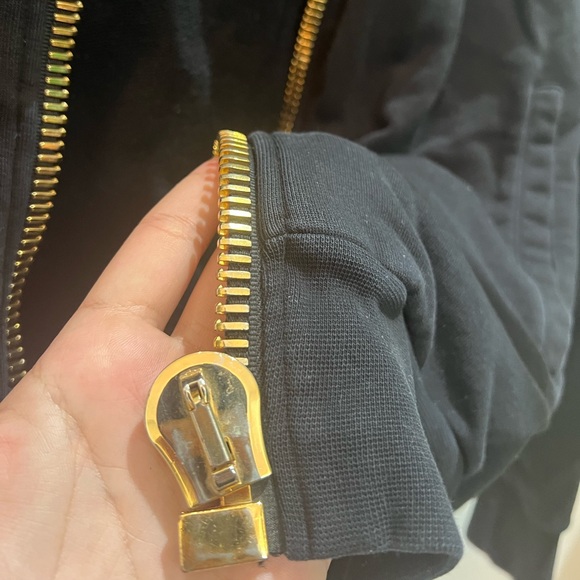 PALM ANGELS USED BLACK AND GOLD HOODIE - Picture 3 of 4